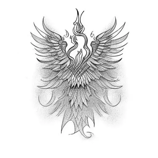 Phoenix Rising From Ashes Small