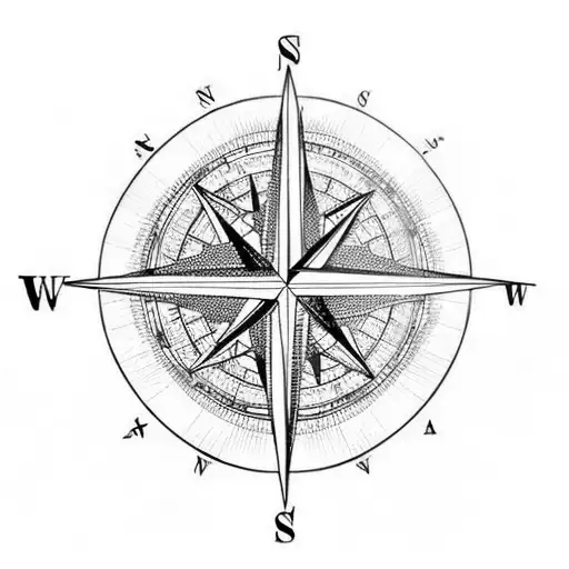 A Compass With A World Map Inside