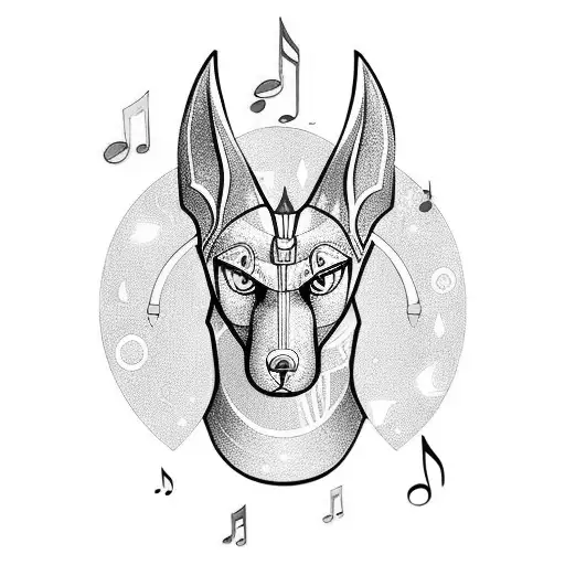 Anubis With Music And Space