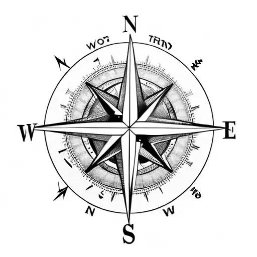 A Compass With A World Map Inside