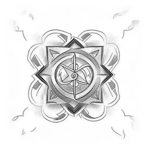 Family Tattoo With A Unique Symbol For Each Of The Four Members