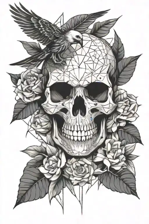 Skull And Bird