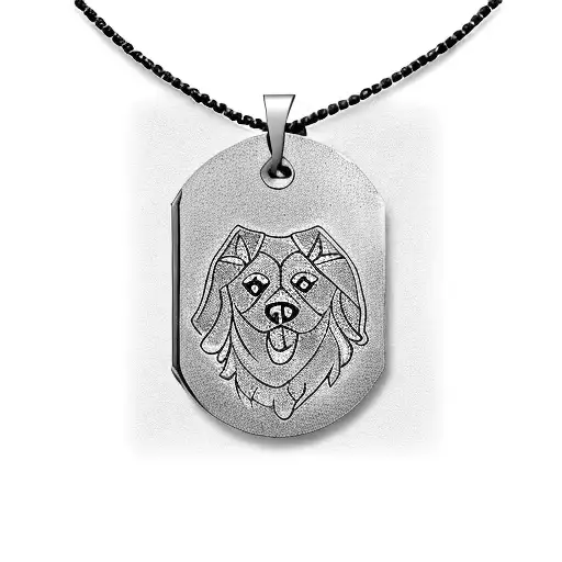 Dog Tag Locket With Meral Chain With Number 151580Z