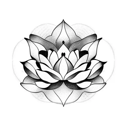 Lotus Flower With Moon