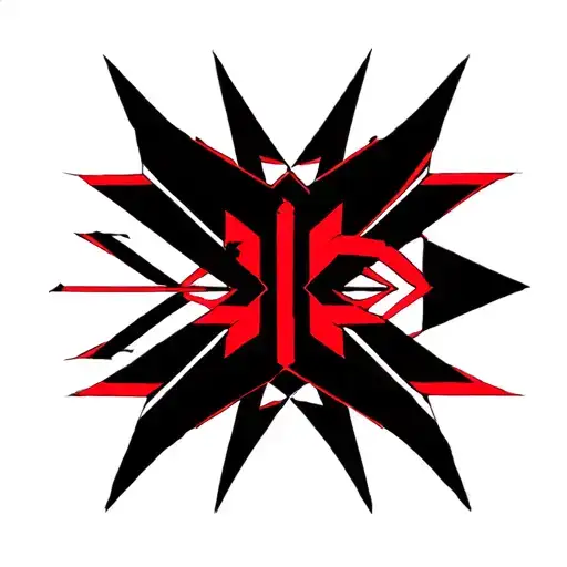 Black And Red Symbol Xxxtentacion Style