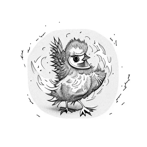 Chick Nuggets On Fire With A Skateboard