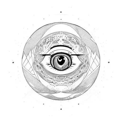 Cresent Moon With An Eye