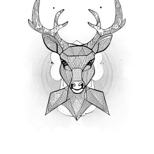 A Pierce Deer With Wide Strong Horn