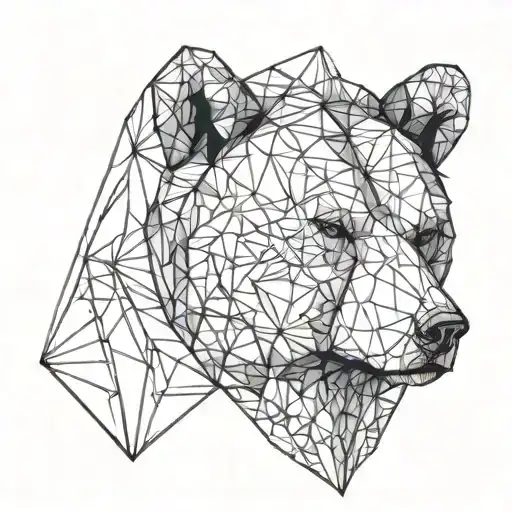 Geometric Bear Head
