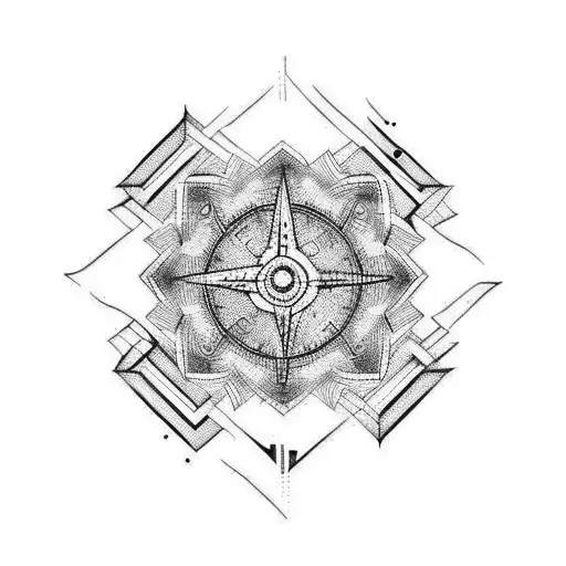 Black Sleeve With Red Compass