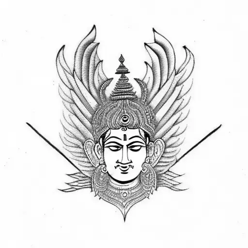 Hindu God With Wings