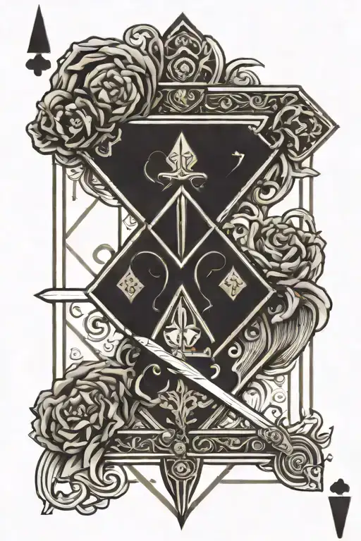 Sword Card Ace Of Diamonds