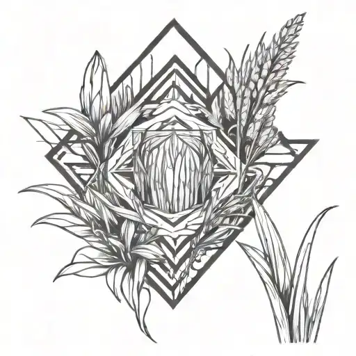 Cattail Plant With Fairy Peeking