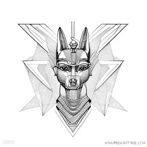 Geometric Rendition Of The Egyptian God Anubis