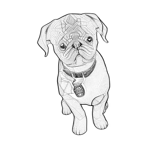 A Black And White Dog