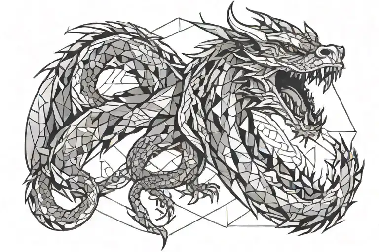 A Dragon With A Fiery Mouth Open