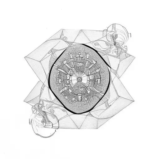 Surrealism Anatomical Line Work Geometric