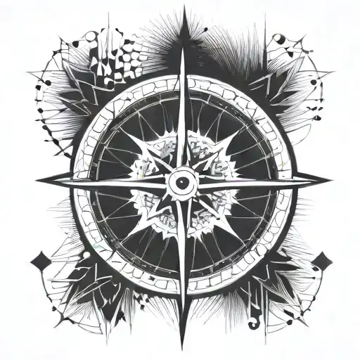 Black And White Compass Design