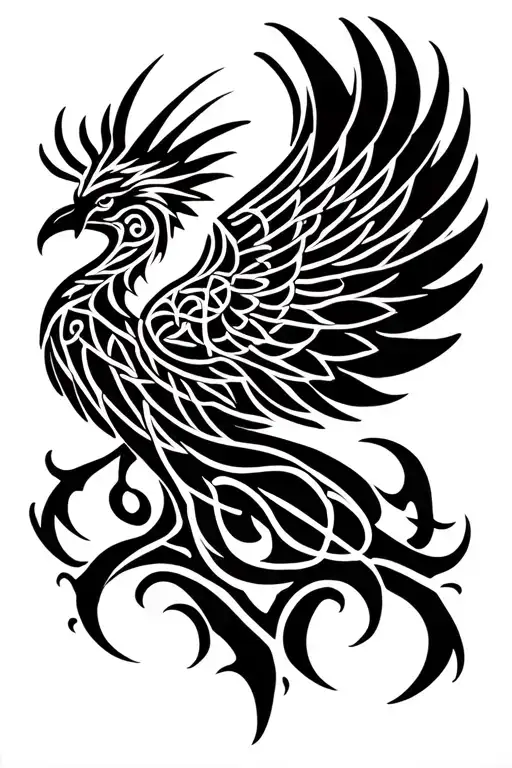 Celtic Phoenix Rising From The Ashes