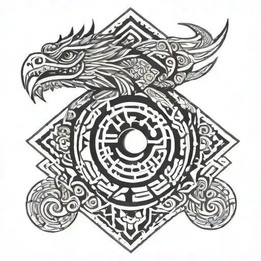 Moon And A Quetzalcoatl