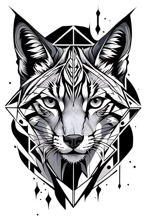 A Lynx And Irbis And Fox Surrounded