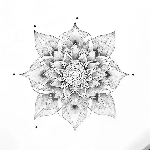 Blue Water Lilies On Water With Moon Reflecting