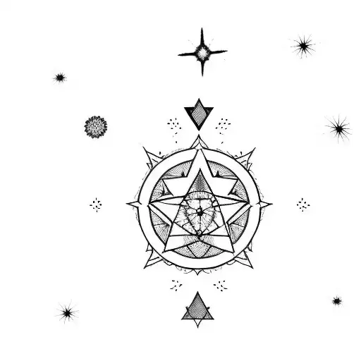 I Want Line And Have 369 Number In Upper Circle With A Star In The Middle