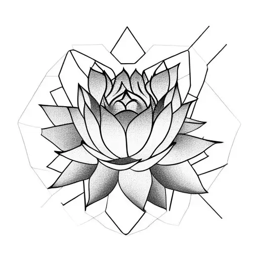 Cactus Protected By A Lotus Flower With A Spade-shaped Geometry