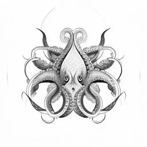 Black Tribal Tattoo Like Octopus