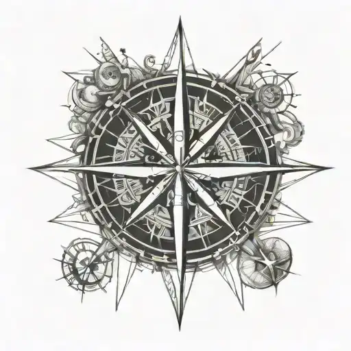 Heart And Compass Rose