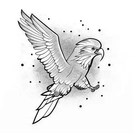 Flying Eagle On Forearm