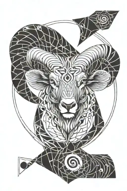 Aries Sacred Geometry Symbol