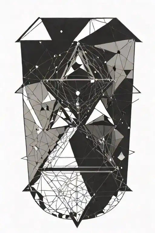 Two Intertwined Triangles Circle Surrounding Them