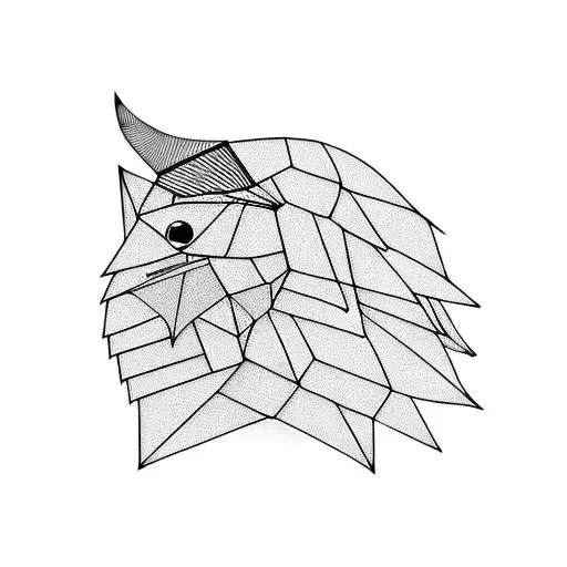 Coloured Origami Kokako Bird With Neck Wattles