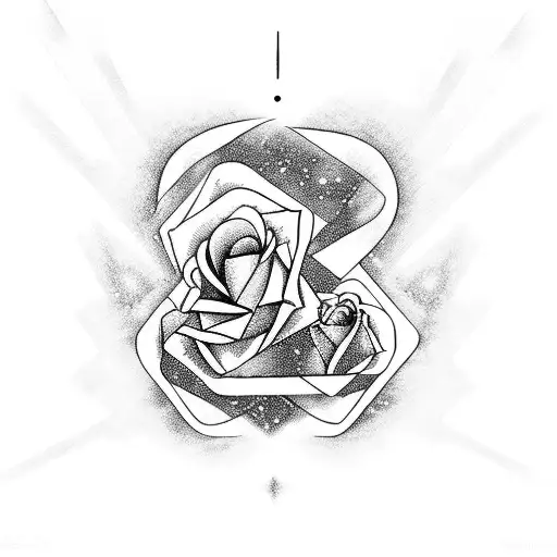 Roses From Which An Abstract Phoenix Rises