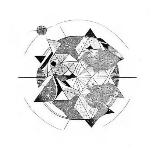 A Minimalist Tattoo Of A Constellation Of Animals Representing Different Aspects Of Nature