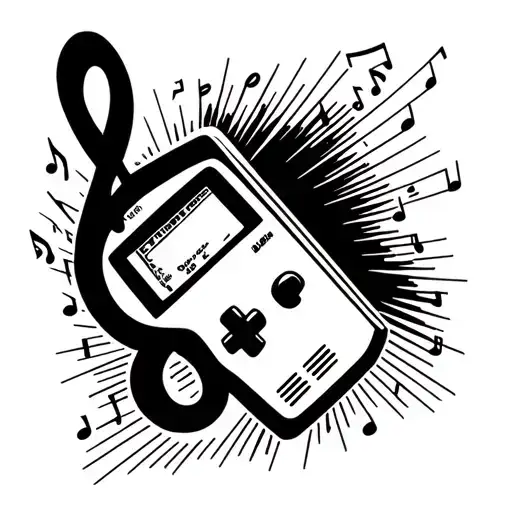 Gameboy Music Notes Treble Clef