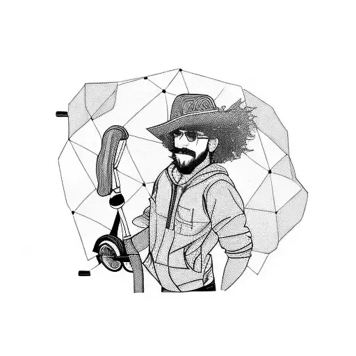 A Guy With Curls On A Scooter Driving Through The Mountains In South East Asie