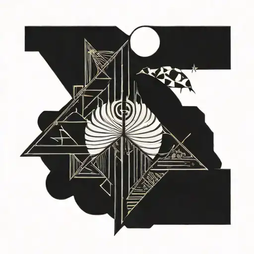 N S And Moon Lettering