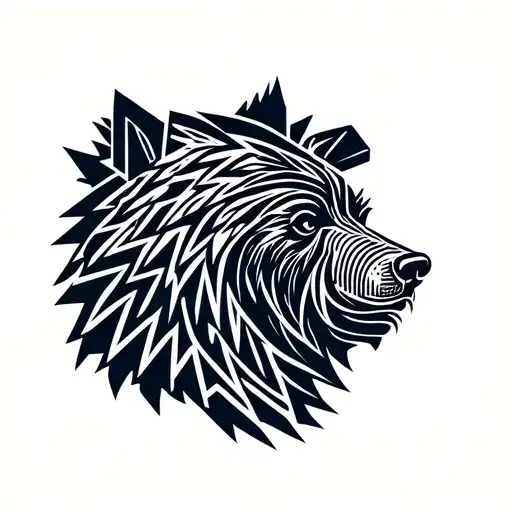 Nordic Bear Head Side Profile