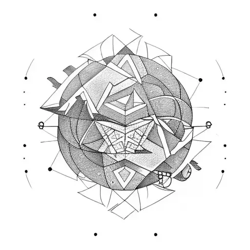 Technology Themed Tattoo With Moon