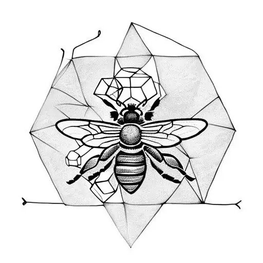 Fierce Flying Bee Breaking Through A Hexagon And Incoporates The Word Siphu