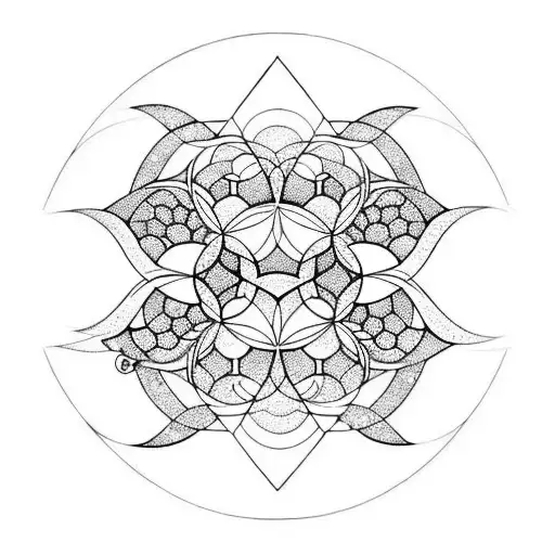 Bee With Flower Of Life