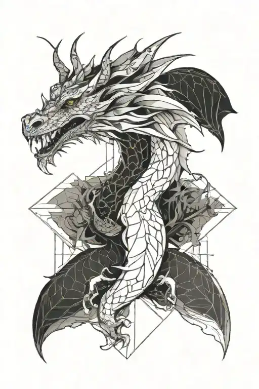 White Dragon In Nature