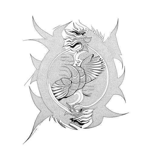 Phoenix And Dragon Yinyang