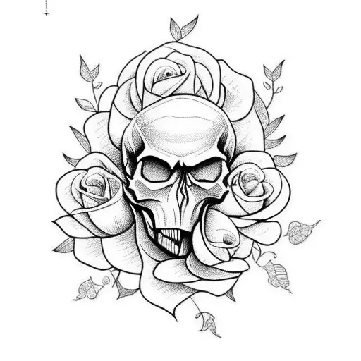 Skull And Roses