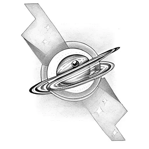 Space With Saturn Within 1 Shape For Forearm