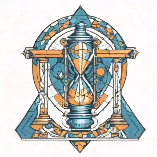 Hourglass Blue And Orange