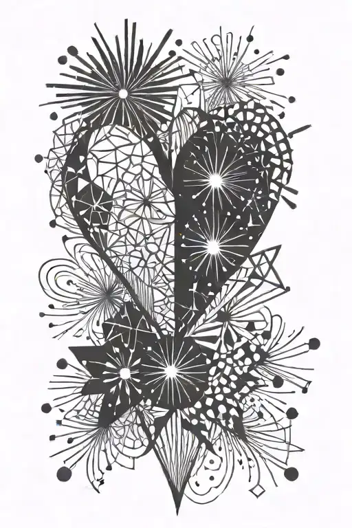 Fireworks Love Heart