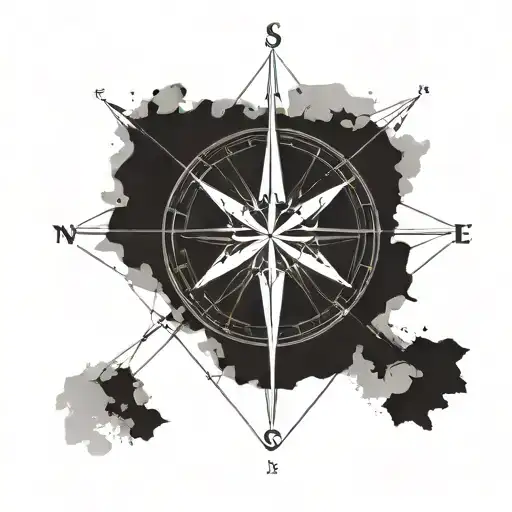 Compass With A Harrow